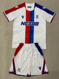Crystal Palace 25/26 White/Red/Blue Away Kids Jersey Set