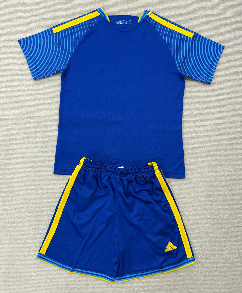 Curaçao 26/27 World Cup Blue/Yellow Home Kids Jersey Set