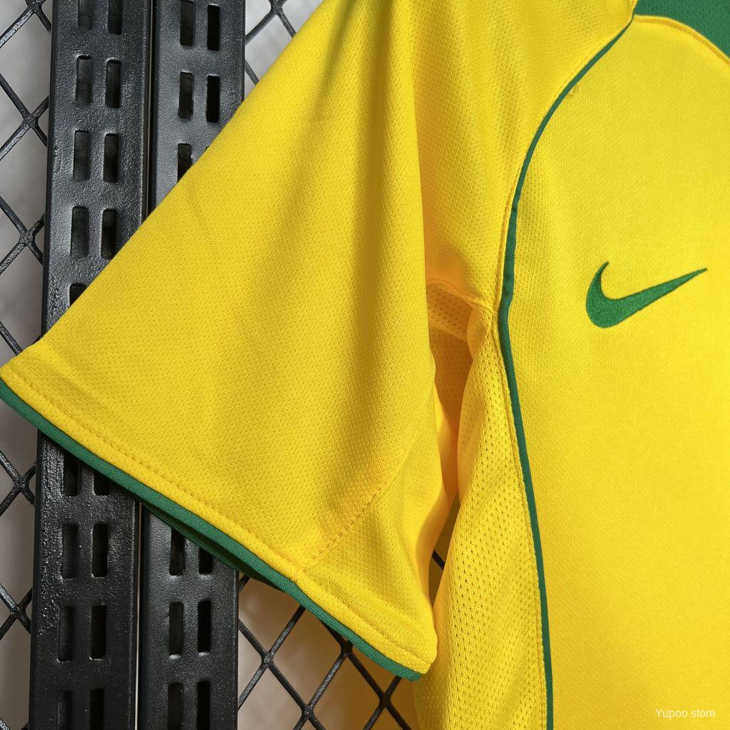 Brazil 2004 Retro Vintage Home Jersey