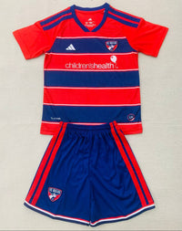 Dallas 26/27 Red/Blue Horizontal Hoops Home Kids Jersey Set