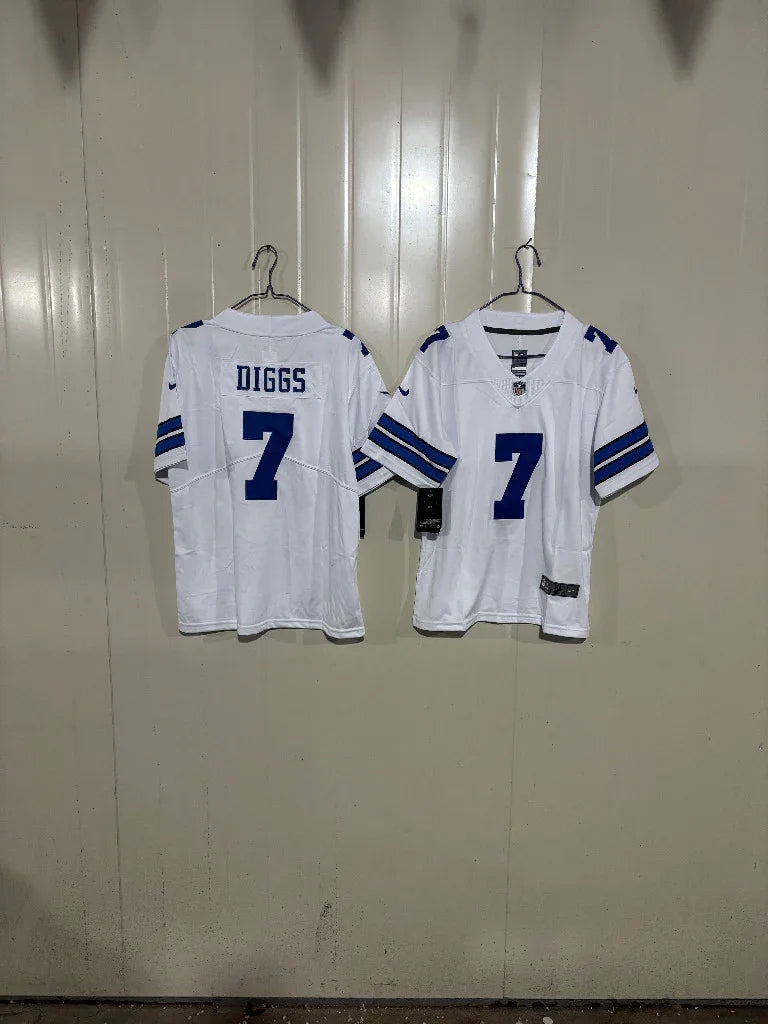 Dallas Cowboys 25/26 Diggs #7 White Kids Jersey