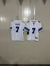 Dallas Cowboys 25/26 Diggs #7 White Kids Jersey