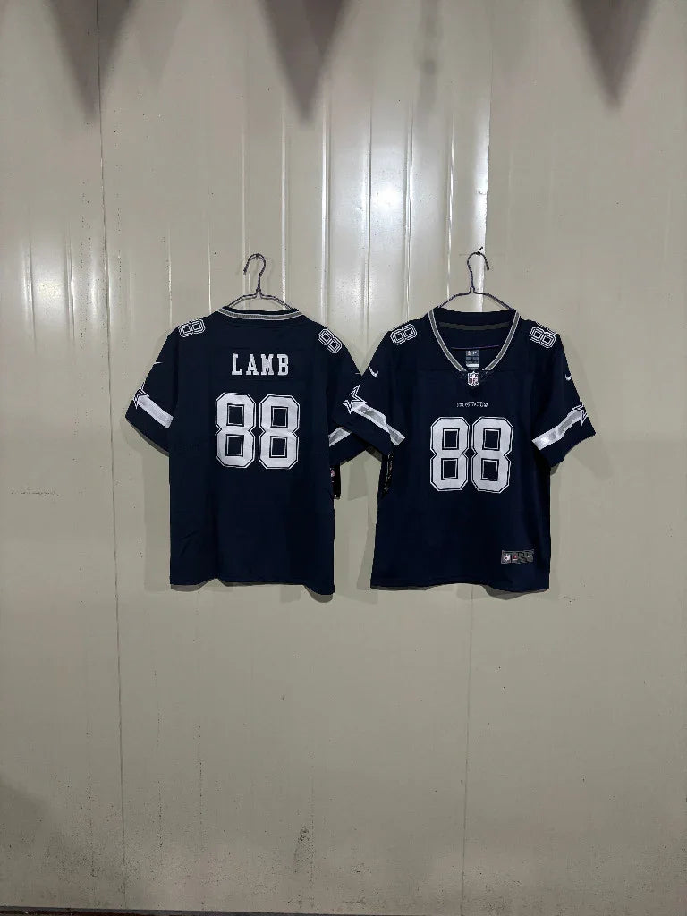 Dallas Cowboys 25/26 Lamb #88 Navy Kids Jersey