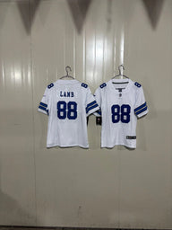 Dallas Cowboys 25/26 Lamb #88 White Kids Jersey