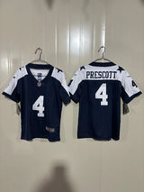 Dallas Cowboys 25/26 Prescott #4 Navy/White Kids Jersey