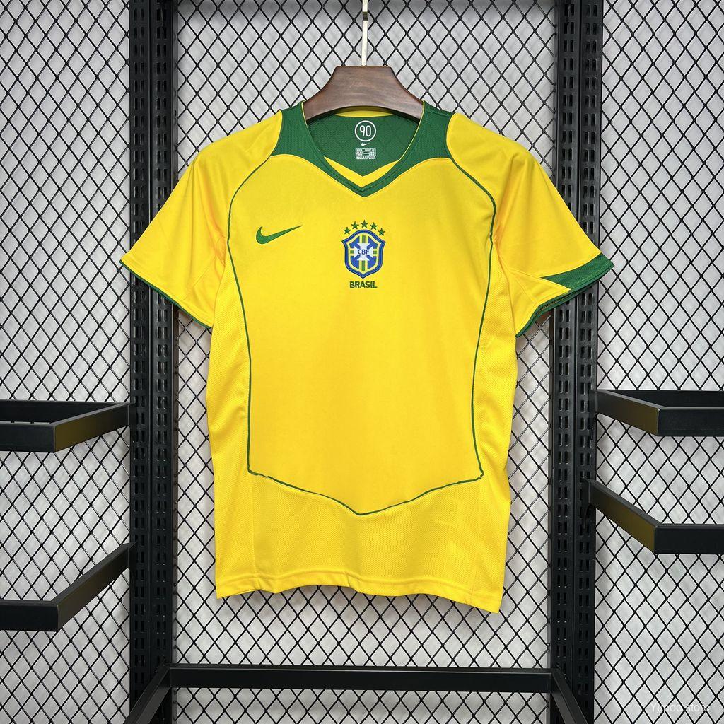 Brazil 2004 Retro Vintage Home Jersey - Concept Kits