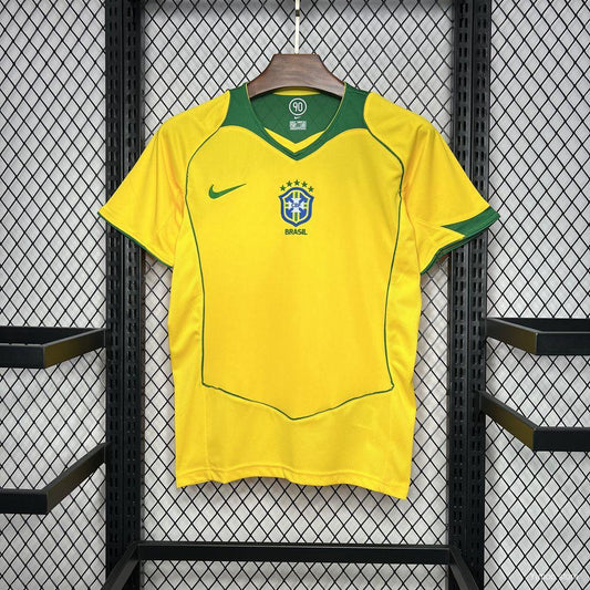 Brazil 2004 Retro Vintage Home Jersey