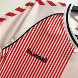 Denmark 1986/87 Vintage Retro Red and White Away Jersey