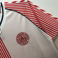 Denmark 1986/87 Vintage Retro Red and White Away Jersey