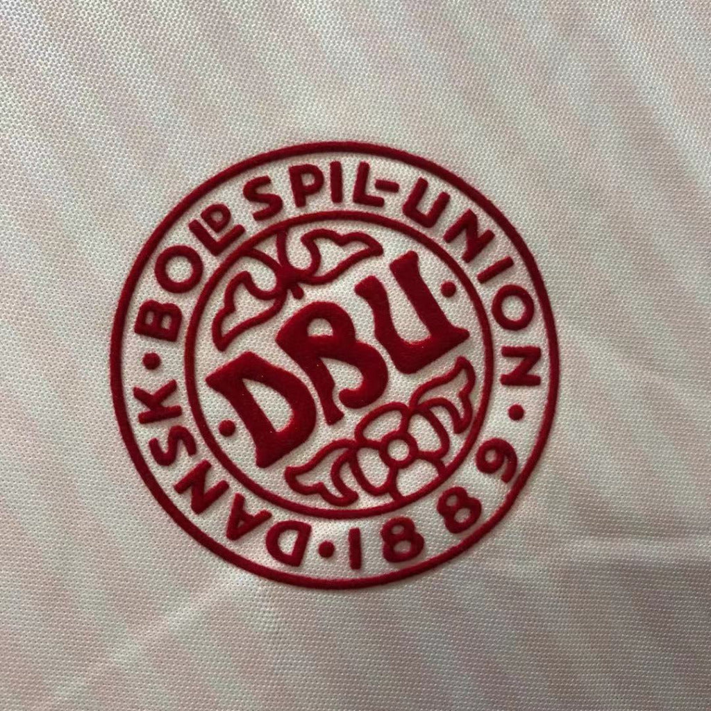 Denmark 1986/87 Vintage Retro Red and White Away Jersey