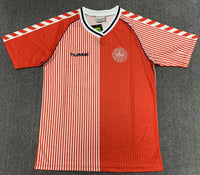 Denmark 1986/87 Vintage Retro Red and White Home Jersey