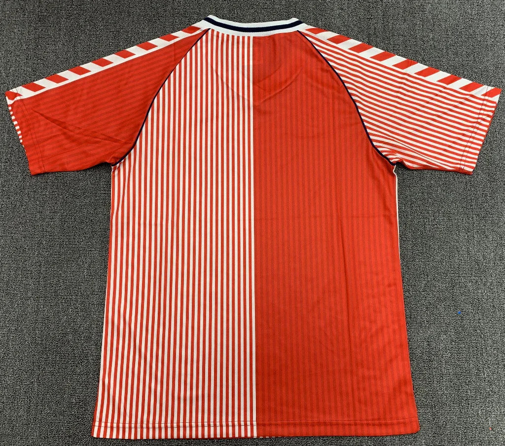 Denmark 1986/87 Vintage Retro Red and White Home Jersey