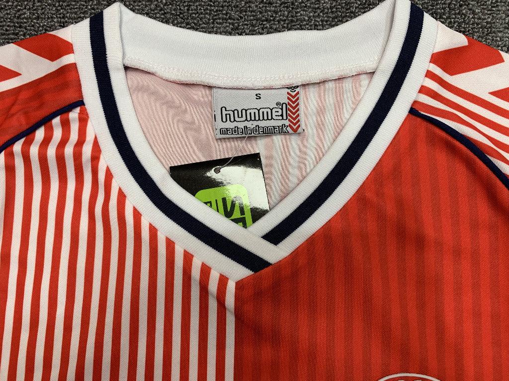 Denmark 1986/87 Vintage Retro Red and White Home Jersey