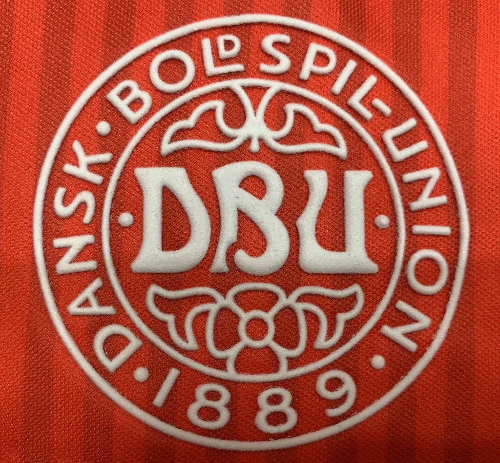 Denmark 1986/87 Vintage Retro Red and White Home Jersey