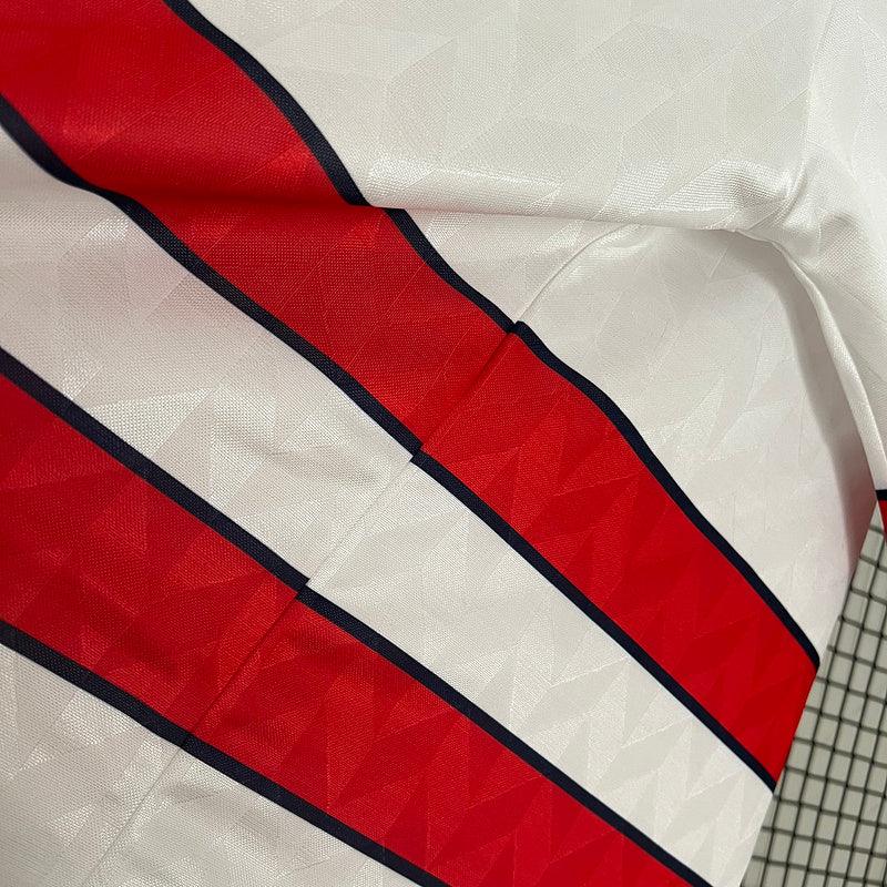 Denmark 1998 Retro White/Red Away Jersey