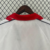 Denmark 1998 Retro White/Red Away Jersey