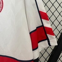 Denmark 1998 Retro White/Red Away Jersey