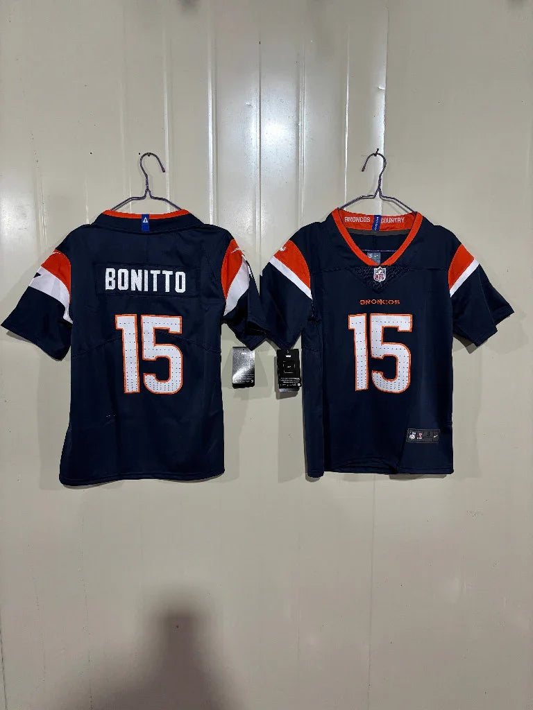 Denver Broncos 25/26 Bonitto #15 Navy Game Kids Jersey