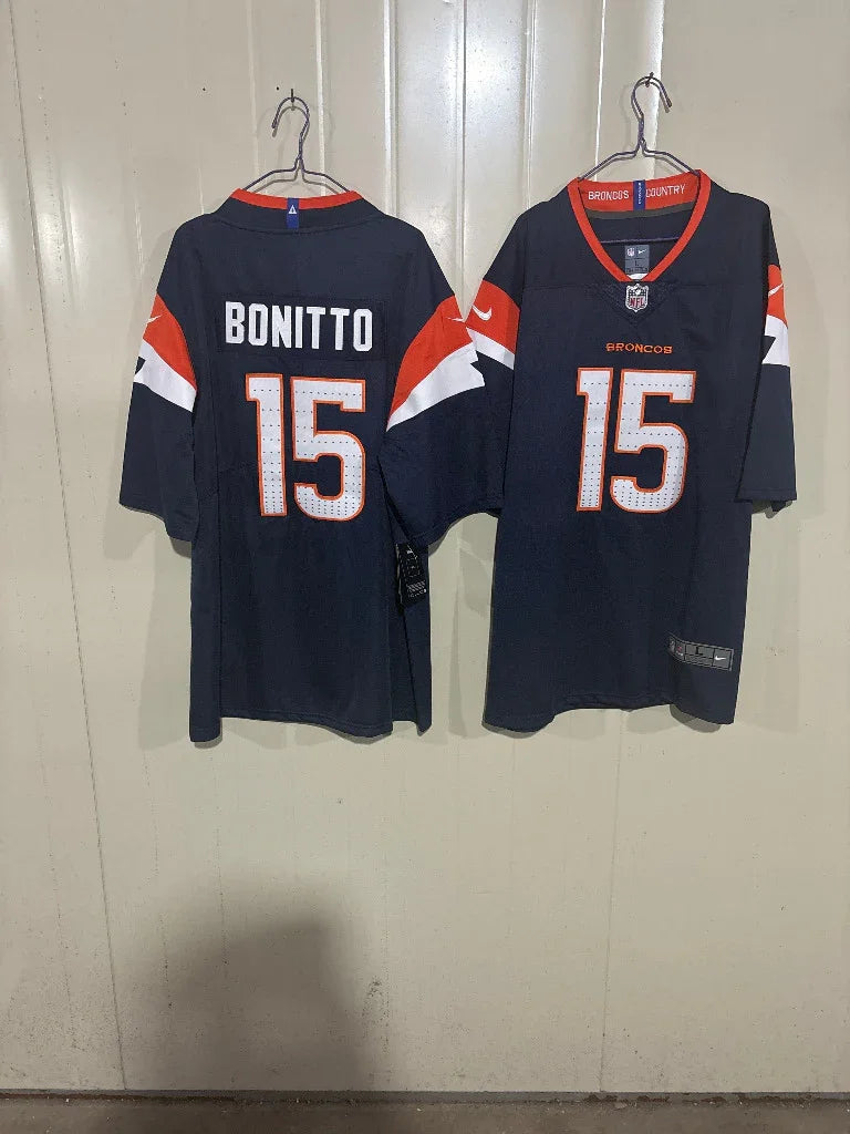 Denver Broncos 25/26 Bonitto #15 Navy NFL Jersey