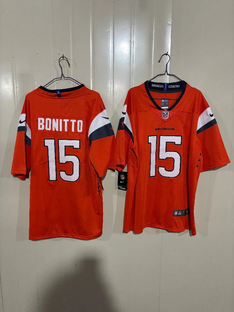 Denver Broncos 25/26 Bonitto #15 Orange/Black NFL Jersey
