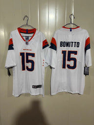 Denver Broncos 25/26 Bonitto #15 White NFL Jersey