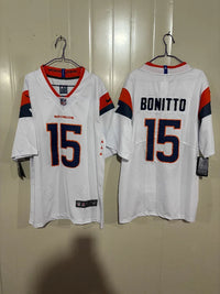 Denver Broncos 25/26 Bonitto #15 White NFL Jersey