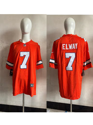 Denver Broncos 25/26 Elway #7 Orange NFL Jersey