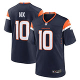 Denver Broncos 25/26 Nix #10 Navy NFL Jersey