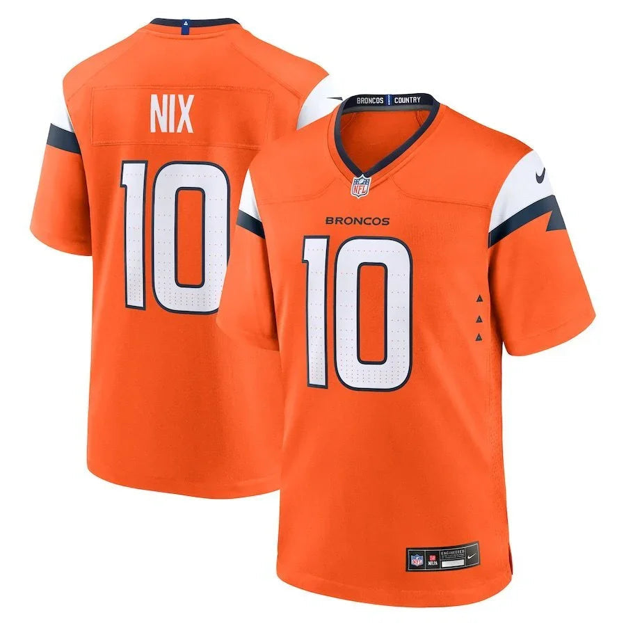 Denver Broncos 25/26 Nix #10 Orange/Black NFL Jersey