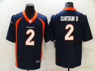 Denver Broncos 25/26 Surtain II #2 Navy/Orange NFL Jersey