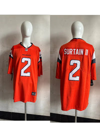 Denver Broncos 25/26 Surtain II #2 Orange/Black NFL Jersey