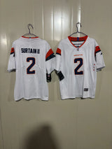 Denver Broncos 25/26 Surtain II #2 White Game Kids Jersey