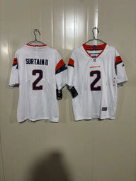 Denver Broncos 25/26 Surtain II #2 White Game Kids Jersey