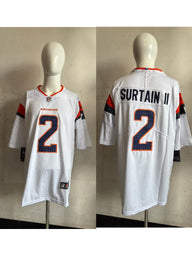 Denver Broncos 25/26 Surtain II #2 White/Orange NFL Jersey