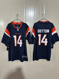 Denver Broncos 25/26 Sutton #14 Navy NFL Jersey