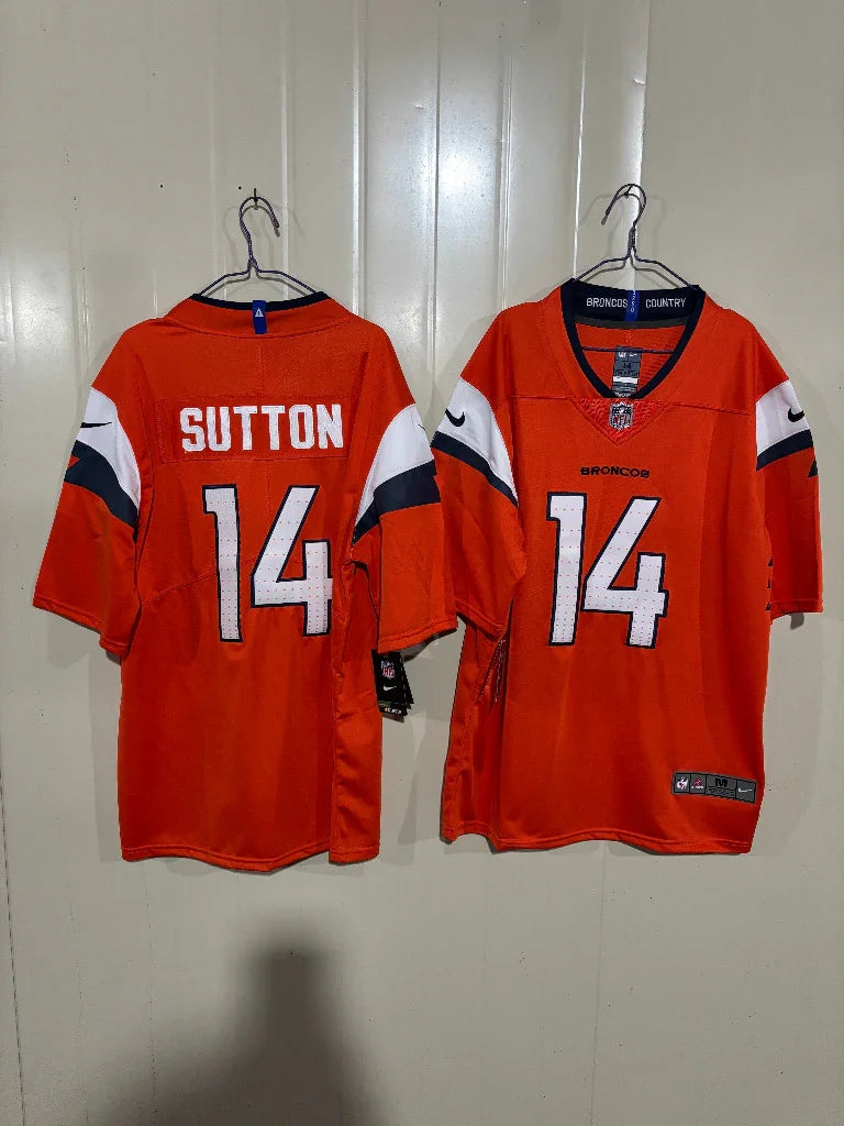 Denver Broncos 25/26 Sutton #14 Orange/Black NFL Jersey