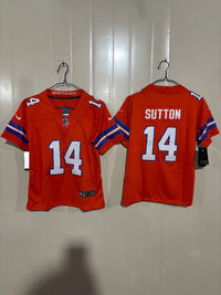 Denver Broncos 25/26 Sutton #14 Orange Game Kids Jersey