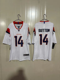 Denver Broncos 25/26 Sutton #14 White NFL Jersey