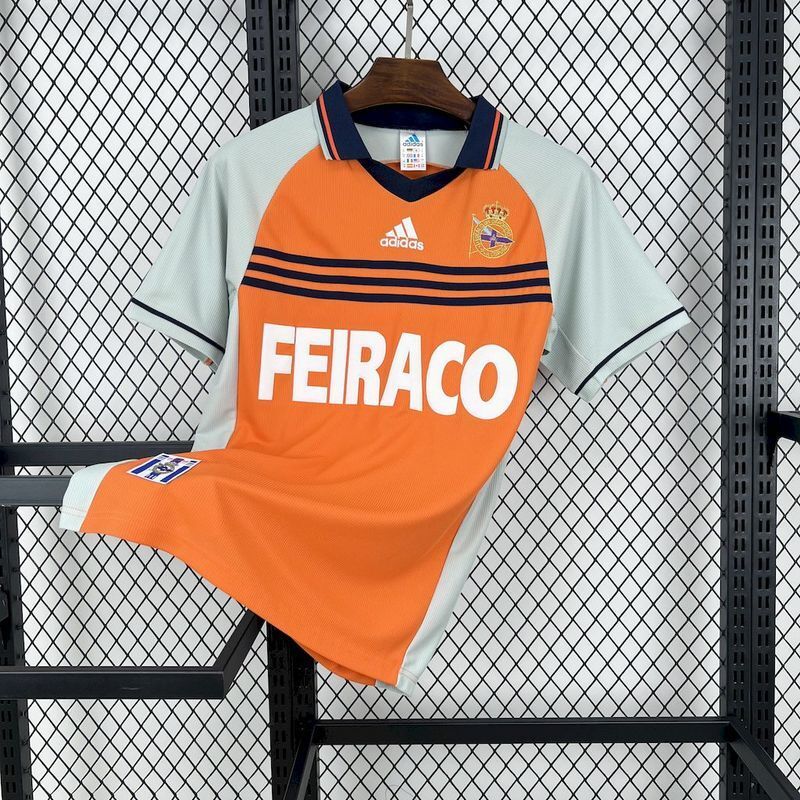 Deportivo de La Coruna 1998/99 Vintage Retro Orange Away Jersey