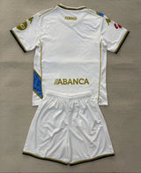 Deportivo de La Coruna 25/26 White/Blue Third Kids Jersey Set