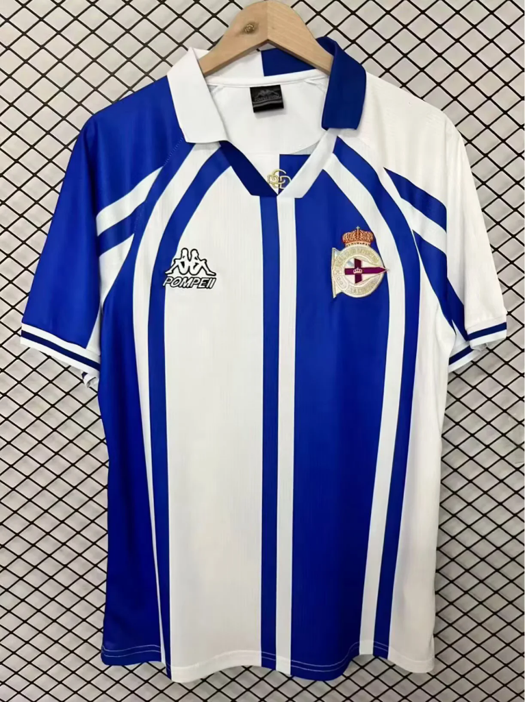 Deportivo de La Coruna 26/27 Blue/White Striped X Pompeii Version Jersey