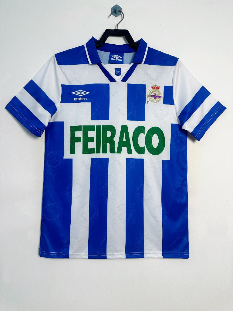 Deportivo La Coruna 1994/95 Retro Blue/White Home Jersey