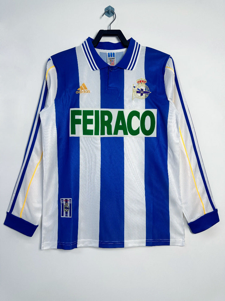 Deportivo La Coruna 1999/00 Vintage Retro Home Long Sleeves Jersey - Concept Kits
