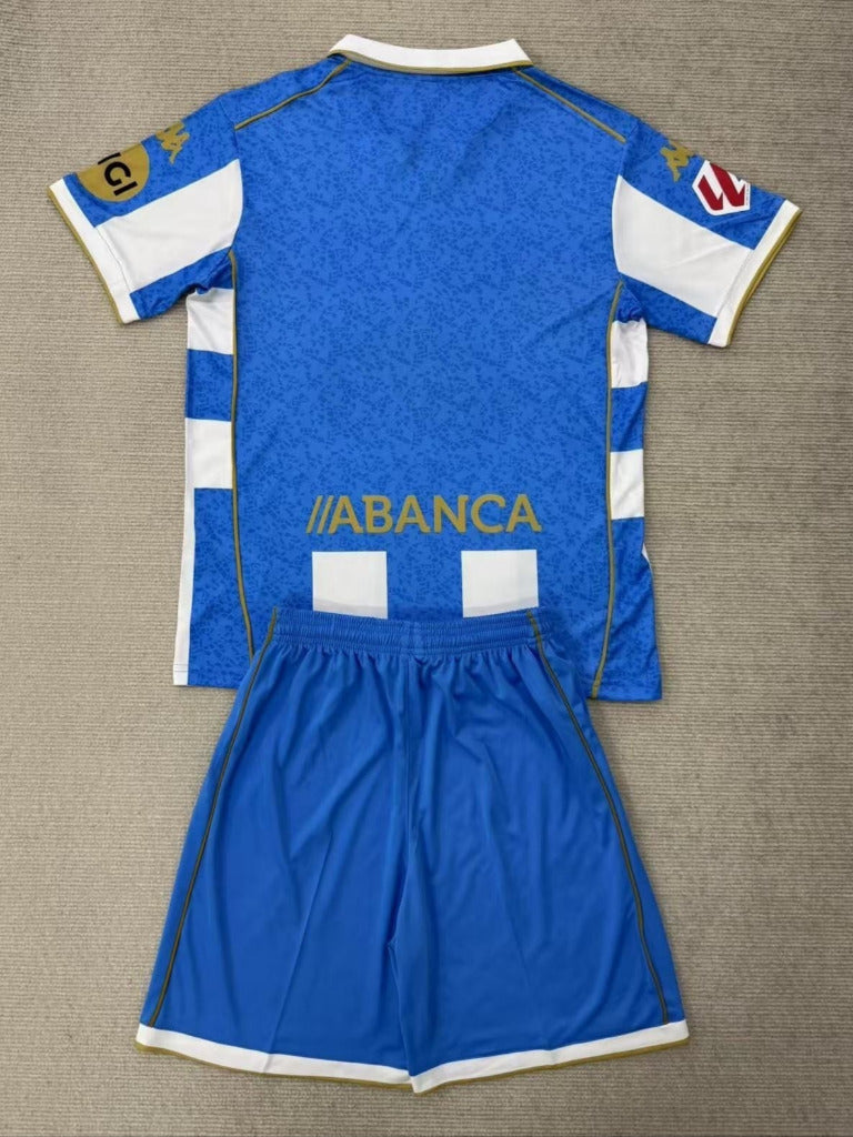Deportivo La Coruna 25/26 Home Kids Jersey Set