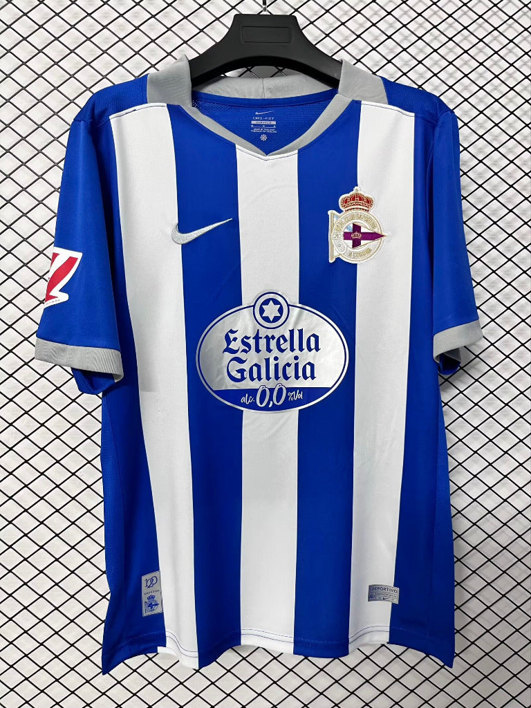 Deportivo La Coruna 26/27 Blue/White Stripe Home Jersey