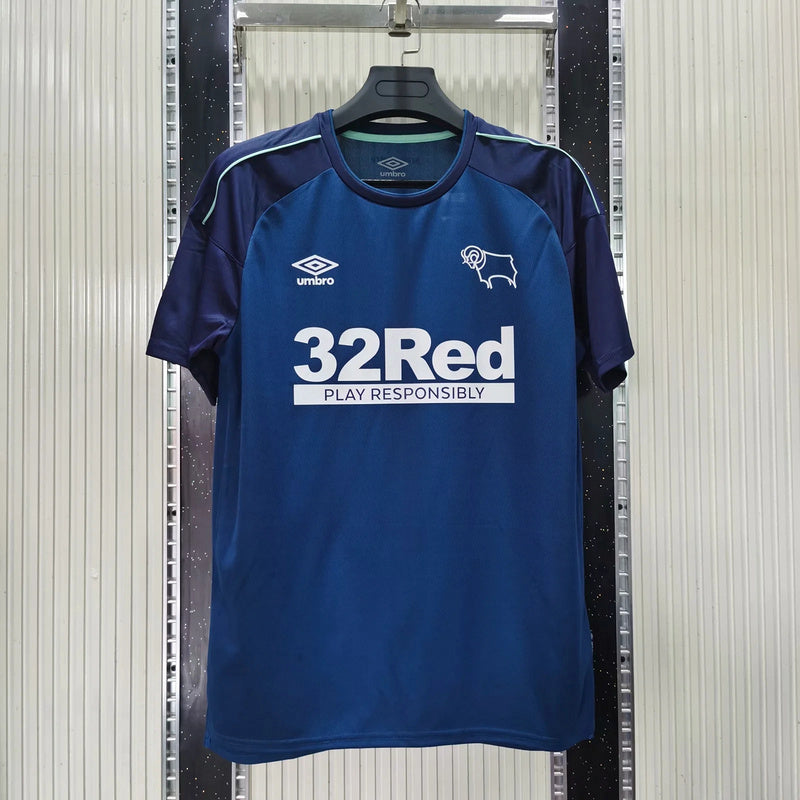 Derby County 2000 Vintage Retro Blue/White Away Jersey