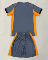 Derby County 25/26 Grey/Orange Away Kids Jersey Set
