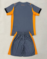 Derby County 25/26 Grey/Orange Away Kids Jersey Set