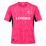 Derbyshire 26/27 Bright Pink with Black Side Away Jersey