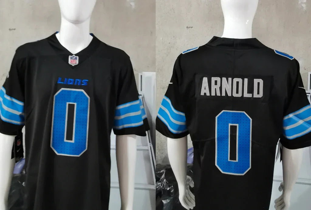 Detroit Lions 25/26 Arnold #0 Black NFL Game Jersey